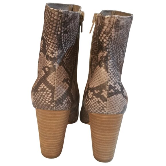 Like New- Carlos by Carlos Santana Gray Snake Print Tibbe Bootie Size 6.5 - Picture 4 of 8